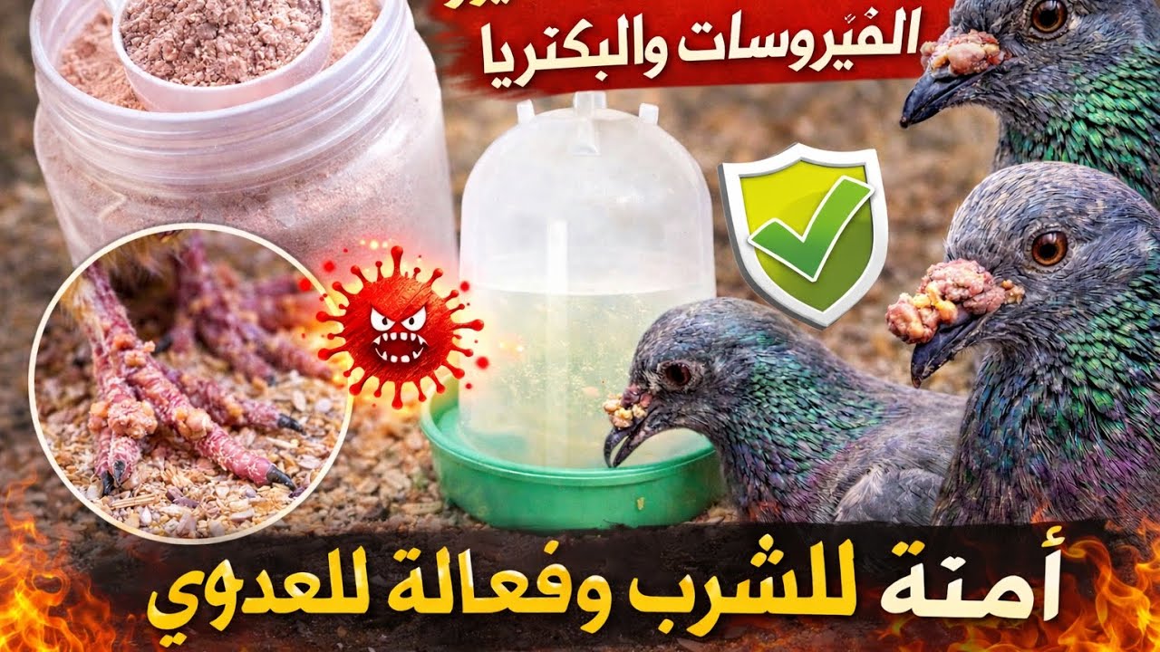اقوى بودرة بيطرية للطيور تقتل الفيروسات والبكتيريا وتعالج العدوى بسرعة 🔥 آمنة للشرب وتحمي الحمام
