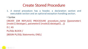Unit - 10 - Lecture 1 Stored Procedure - I