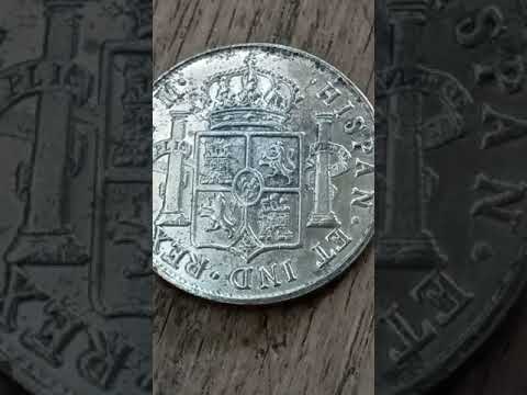 Koin Kuno # CAROLUS 111 # DEI GRATIS 1776 # REX. 8R. F. M. HISPAN. RT IND.