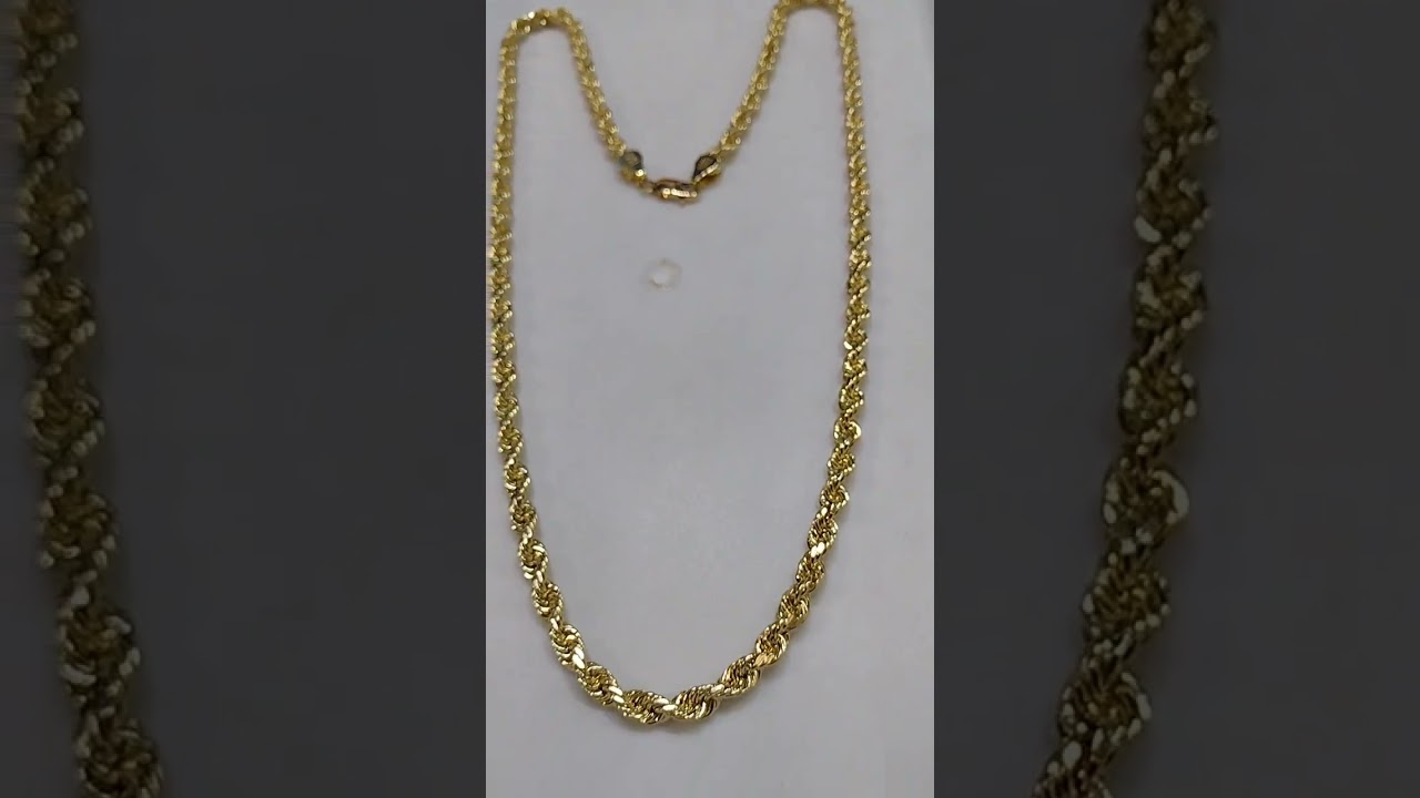 10k gold rope necklace 28" 6mm. A&L JEWELERS Pomona valley indoor SWAPMEET SPACE D14