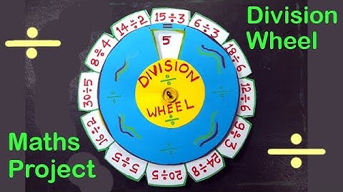 Division wheel | Math wheel Division | Maths working project | Teaching resources