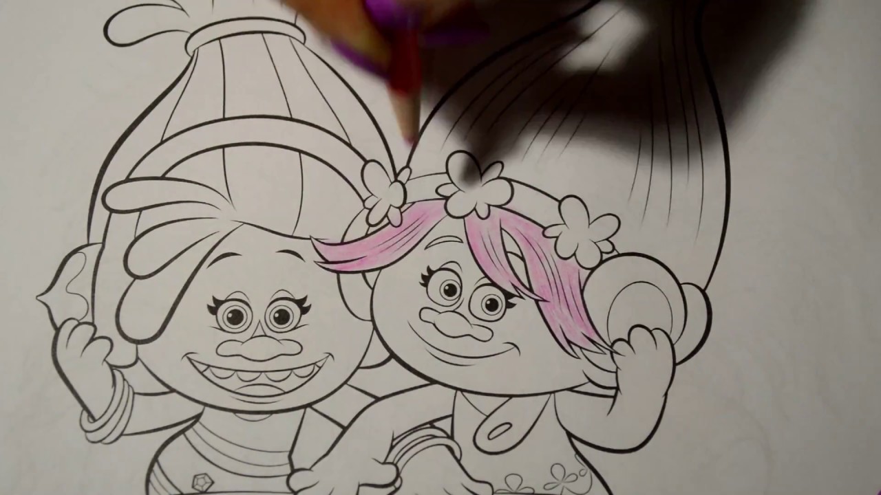 TROLLS MOVIE Coloring Book Pages for Kids