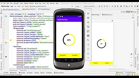 Progress Bar | Circular Determinate Progress Bar with Background and Text - Android Studio Tutorial