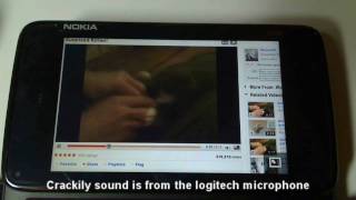 Nokia N900 And Youtube  Surprised Kitty