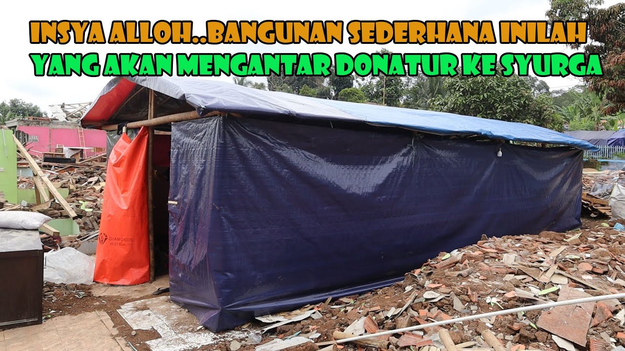 Gempa Cianjur Ratakan Hampir Semua Bangunan Dan Mesjid. Kami Bantu Mereka Bikin Mesjid Darurat.