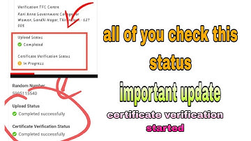 important update | check this status | Certificate verification completed??| TNEA-2023