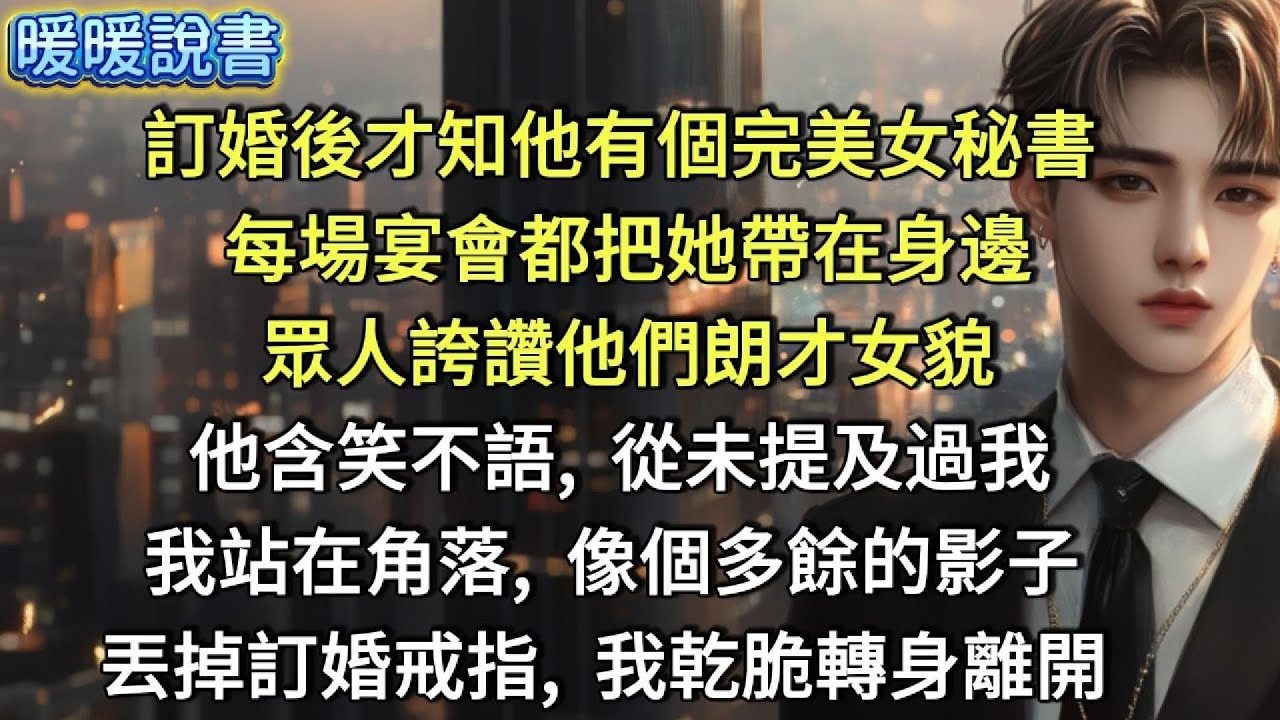 訂婚後才知他有個完美女秘書。每場宴會都把她帶在身邊，眾人誇讚他們朗才女貌，他含笑不語，從未提及過我。我站在角落，像個多餘的影子。丟掉訂婚戒指，我乾脆轉身離開。