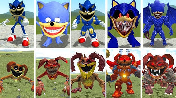 EVOLUTION OF SONIC EXE TAPES VS NEW SMILING DOGDAY CRITTERS POPPY PLAYTIME CHAPTER 4 In Garry