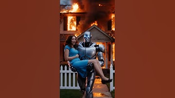Robot Rescues Man from Burning Room 🔥🤖 | Incredible AI Hero! #Shorts