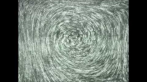 Center vortex 7 mm beneath rotating surface waves