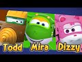 [SuperWings Super duo] Todd, Mira and Dizzy | Super wings 2