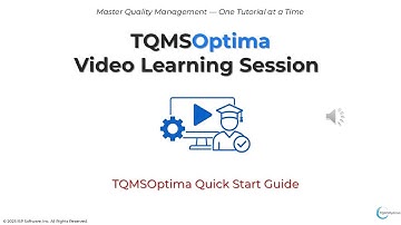 TQMSOptima Quick Start Guide | QMS Software Overview – Updated 09/06/2025