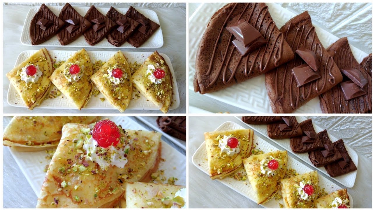 كريب المطاعم بنكهتين مختلفتين وبعجينة واحدة 🍽️ بأسهل وأسرع طريقة ومذاق ولا في الخيال😋