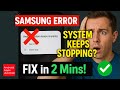 Fix Android System Keeps Stopping on Samsung Error Message — Simple Trick That Works!" S24/S24 Ultra