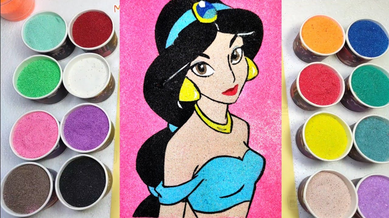 PRINCESS JASMINE ALADIN SAND PAINTING | TÔ MÀU TRANH CÁT