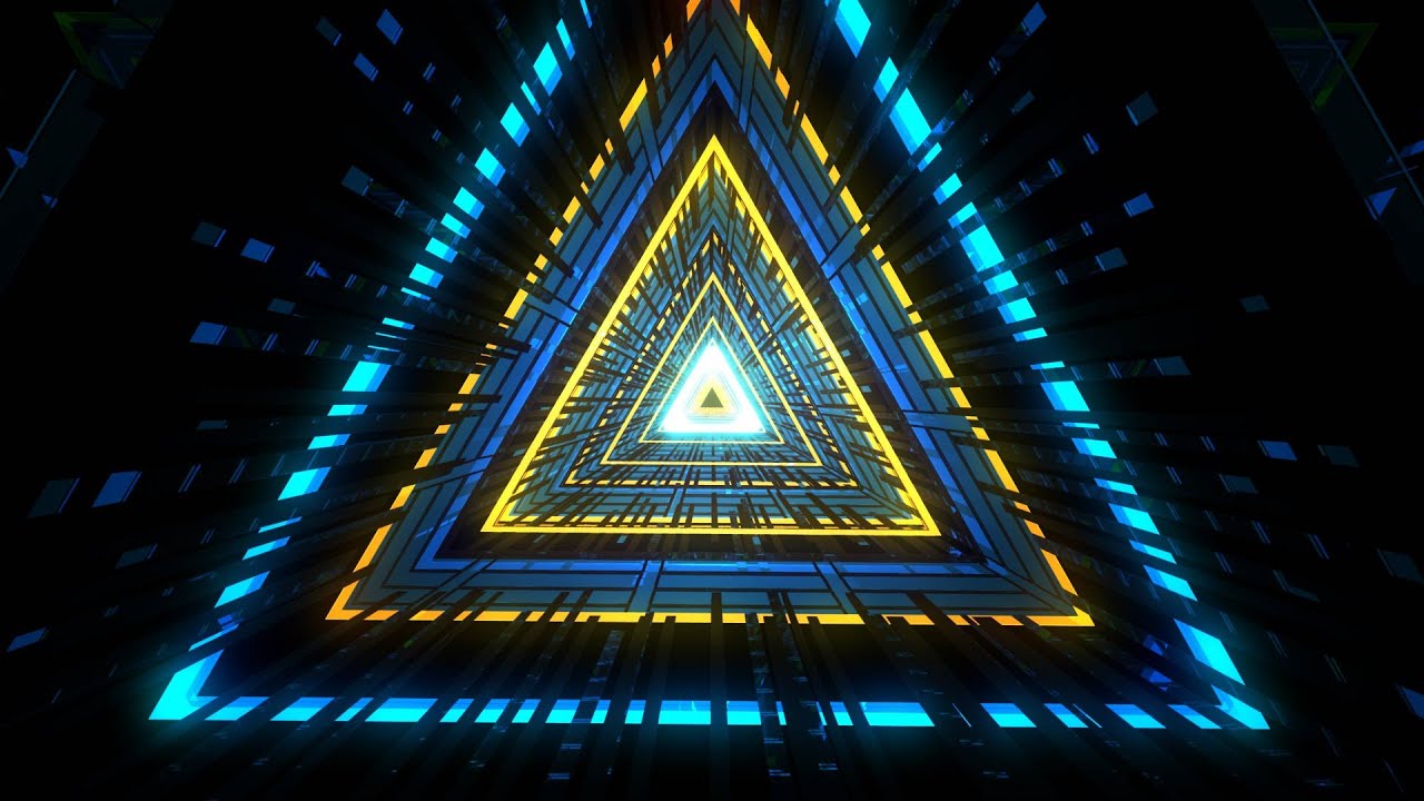 4K Abstract Sci-Fi Tunnel VJ Motion Background || Neon Light Tunnel ...