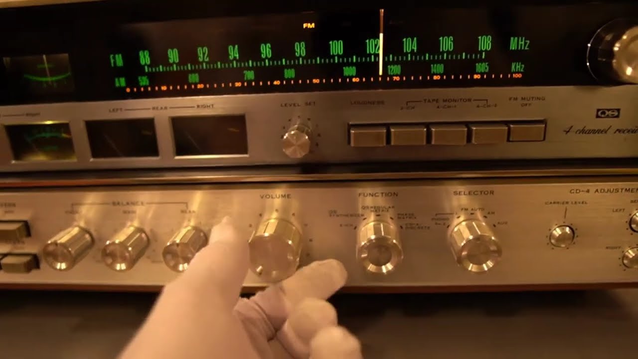 SINTETIZADOR QUADRIFONICO DO SANSUI QRX-7500 RECEIVER DEMONSTRAÇÃO
