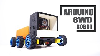 How To Make Arduino 6WD Robot At Home | Simple Arduino Project | Science Project |