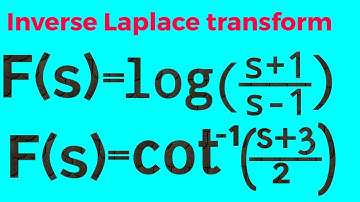 Inverse Laplace transform of log and cot^-1 function