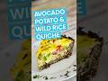 Avocado Potato & Cottage Cheese Quiche with Wild Rice Crust