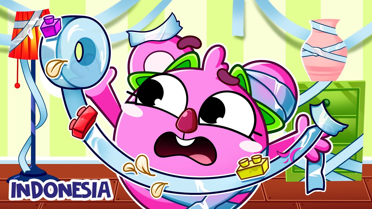 Lagu Permen Karet Lengket 🍬 | Pelajari Kebiasaan Baik dengan Baby Zoo Indonesia 🐰🦁😻🐨