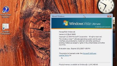 Installing Windows Vista build 5600
