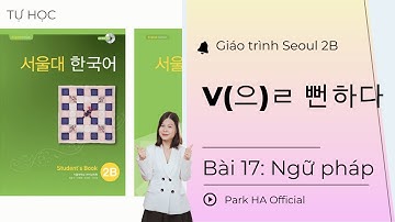 [2B] Bài 17: Ngữ pháp: V(으)ㄹ 뻔하다 | Giáo trình Tiếng Hàn Seoul 2B | Park HA Official
