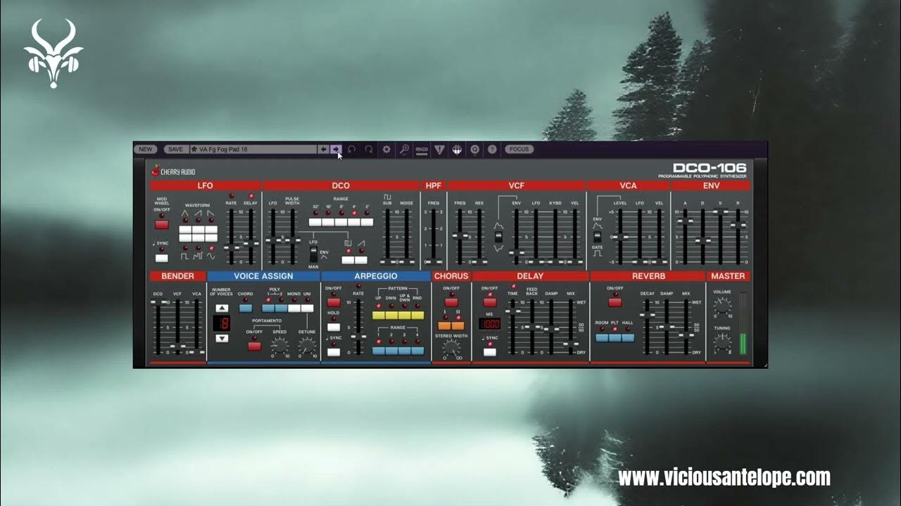 Cherry Audio DCO106 Pad Presets Fog Synth Presets walkthrough