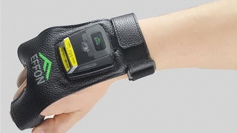 Glove Barcode Scanner Demo Show With Spliced Charging Cradle