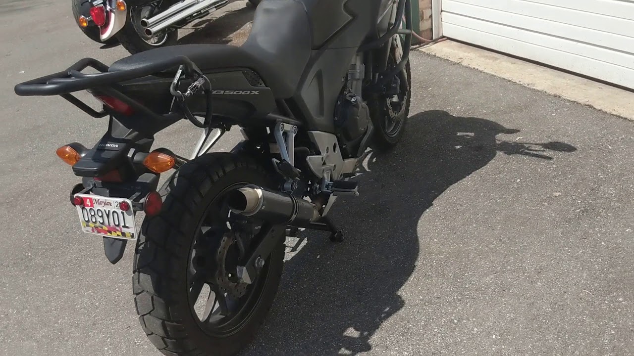 Honda Cb500x Best Mods Review- Givi engine guards, rear rack, center stand, Danmoto exhaust
