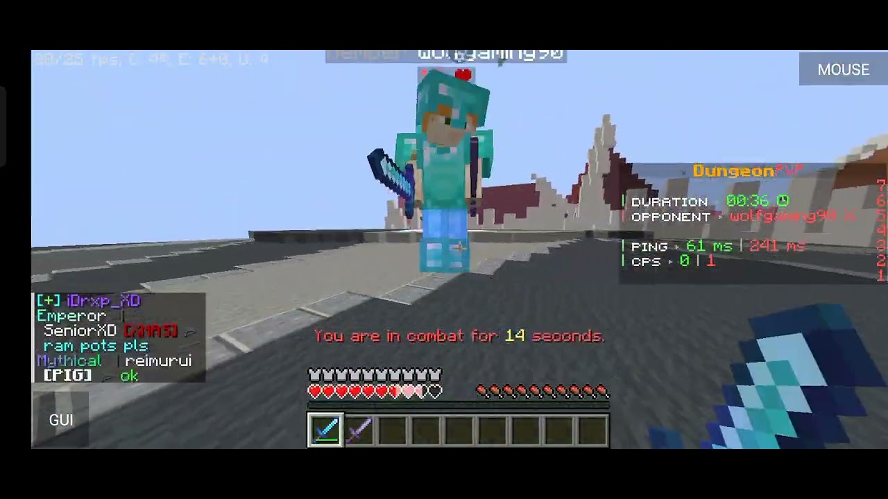 practice combo Minecraft PvP #1 - YouTube