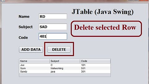 JTable Java Swing - YouTube
