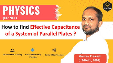 Effective Capacitance of system of parallel plates by Gaurav Prakash(IIT Delhi),JEE/NEET Physics