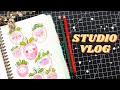 ☀ STUDIO VLOG 15 ☀ Lot's of Painting, Stationery Stickers, Hanging Out & more!