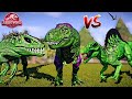 HULK T-REX! & Green Alien I-REX, vs Venom, MORE - Jurassic World Evolution Skin Mods Dinosaurs Fight