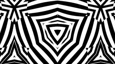 Abstract CGI motion graphics and animated background with moving black and white angle. Hypnotic