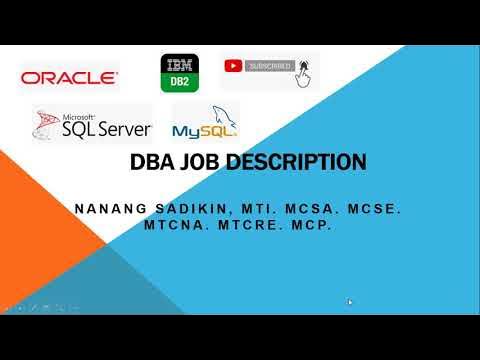 Database Administrator DBA Job Description - YouTube