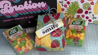 Fruit Salad Treat Box Tutorial - 2025 Stampin’ Up! Sale-A-Bration DSP & Hugs for Love Stamp Set