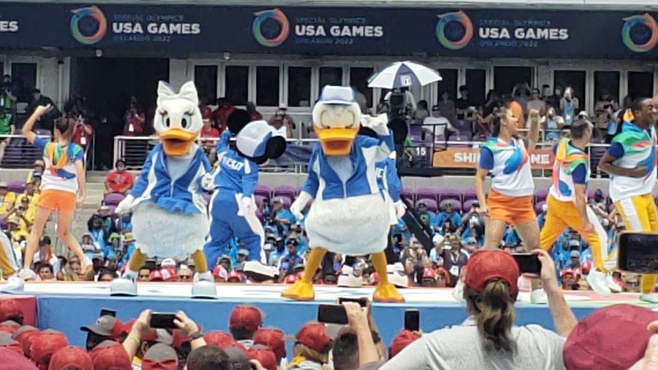 Disney Characters at Special Olympics USA Games Opening Ceremony 2022 ...