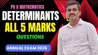 DETERMINANTS 5 MARKS IMPORTANT QUESTIONS FOR ANNUAL EXAM 2026