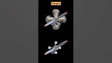 Aircraft - X Engine #3ddesign #mechanism #solidworks #aircraft #3dcadpanda #airplane #automobile #3d