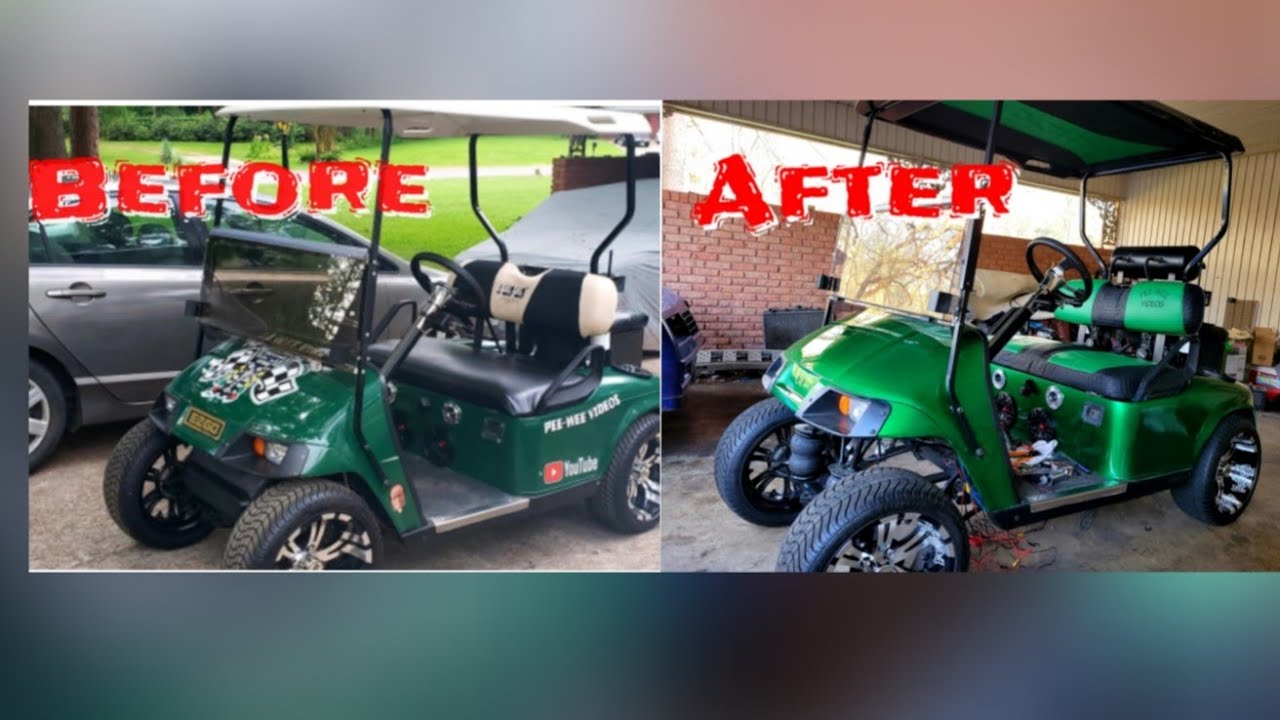 Pee Wee Video'S   Rebuild  Golf Cart    Air Ride