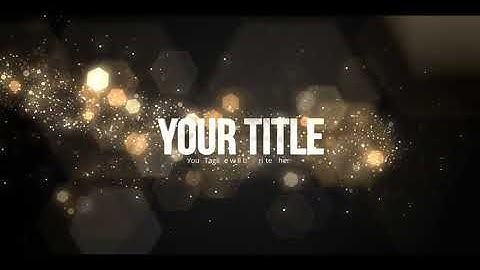 Elegant Bokeh Particle Title | After Effects Titles - Envato elements