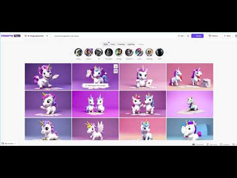 Freepik AI Image Generator,  para crear una lista infinita de imágenes creadas con IA
