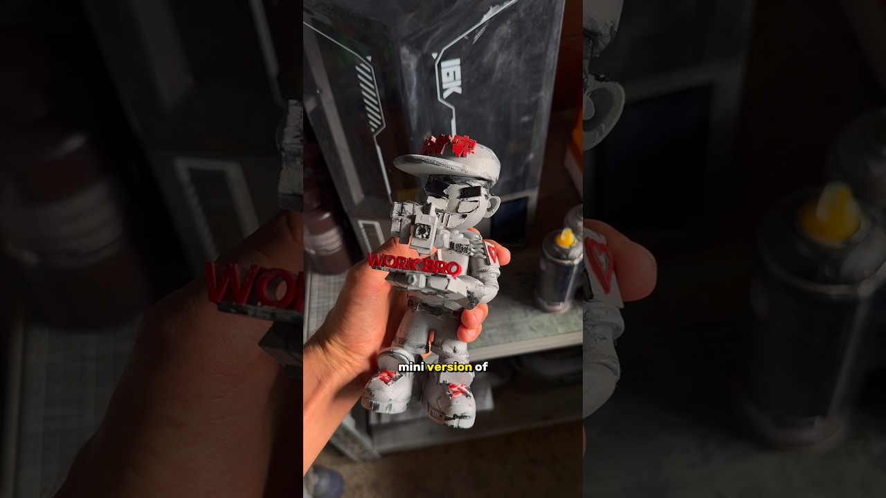 I made a little version of my art toy that will saying to me WORK BRO!!!