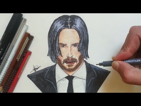 The Art of Wallace Destiny - Friday night, Drawing night too hehe. Can't  wait for john wick 4 with ipman appearance. haha. Medium: Pencil and  mechanical pencil on watercolor paper. | Facebook