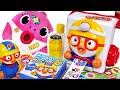 Pororo sticker maker Toys Play!The Baby Shark did a good thing! Give a Pororo sticker! #PinkyPopTOY