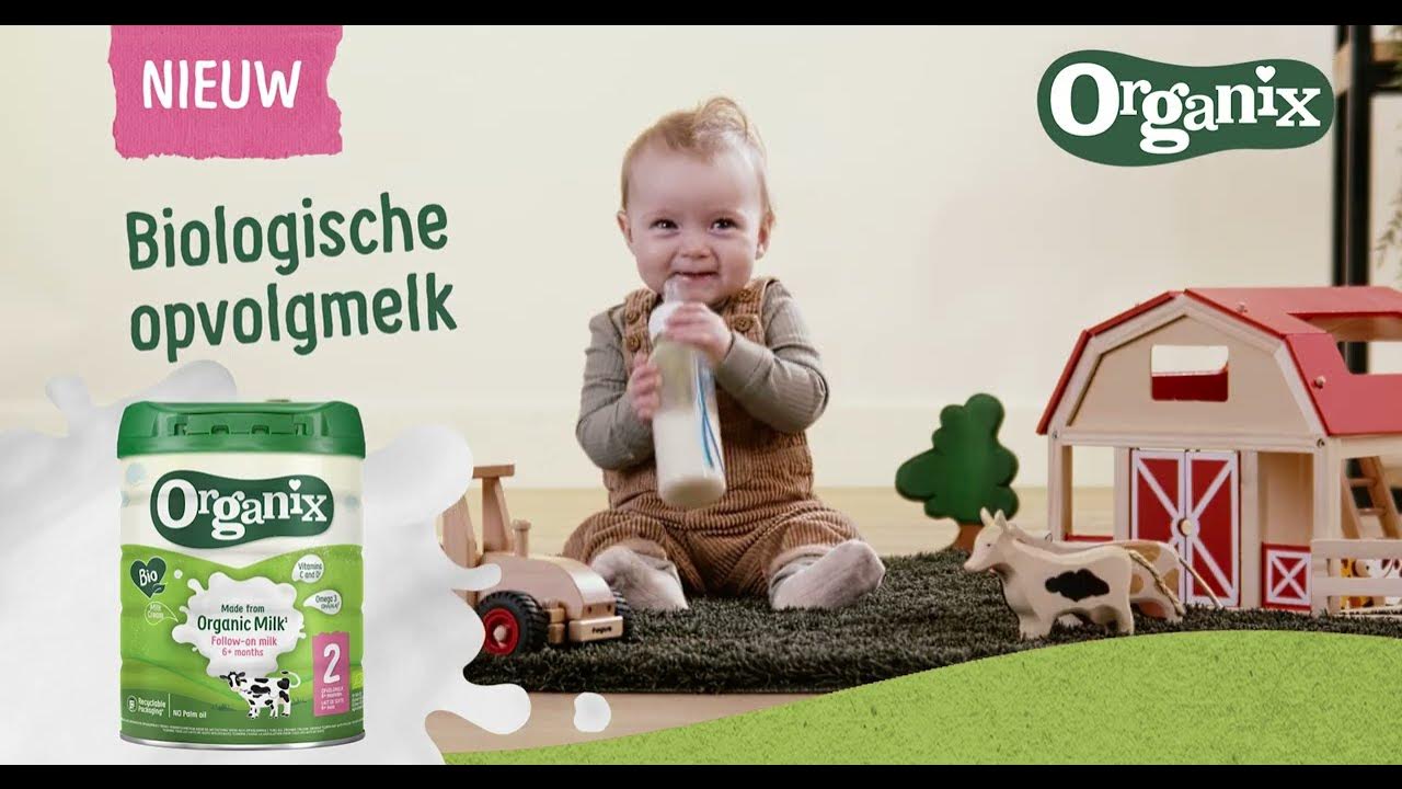 Organix Biologische opvolgmelk. Van biologische boerderijen, voor blije baby's!💚 YouTube