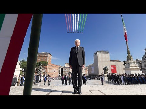 Mattarella all&rsquo;Altare della Patria - Festa della Repubblica