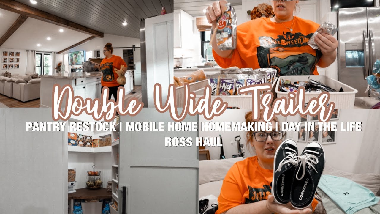 700$ LARGE FAMILY PANTRY RESTOCK | double wide trailer homemaking | double wide mobile home living